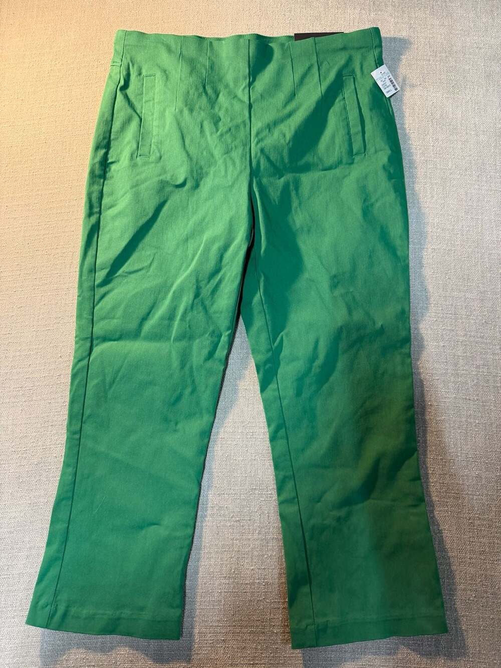 Maurices Women's High Rise Bengaline Capri Pants in Green